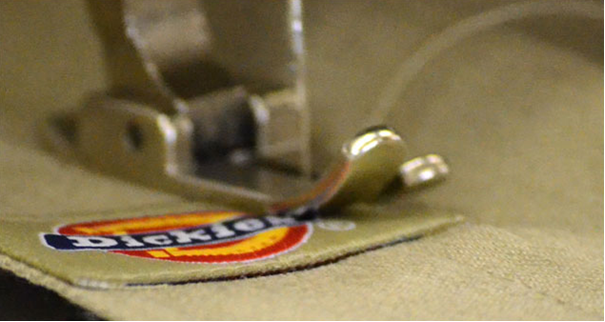 Dickies embroiders with plan