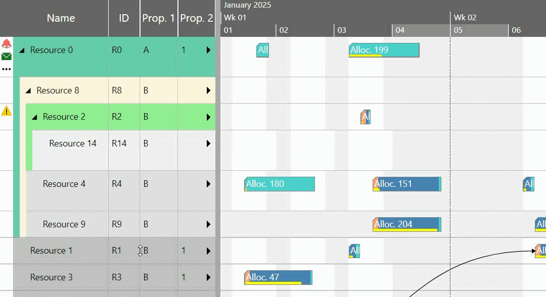 Gantt control add-in for Business Central with AL API - release 6.3