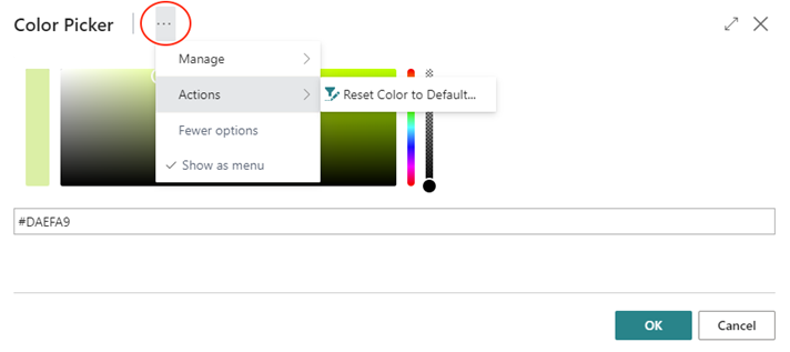 VPS - set weekend color to default