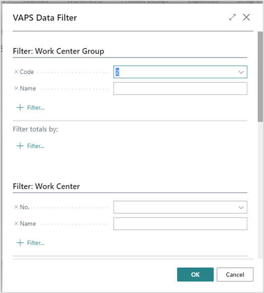 VAPS data filter